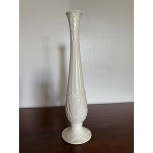 Vintage Lenox Florentine Bud Vase | Ivory Porcelain Long Stem Vase